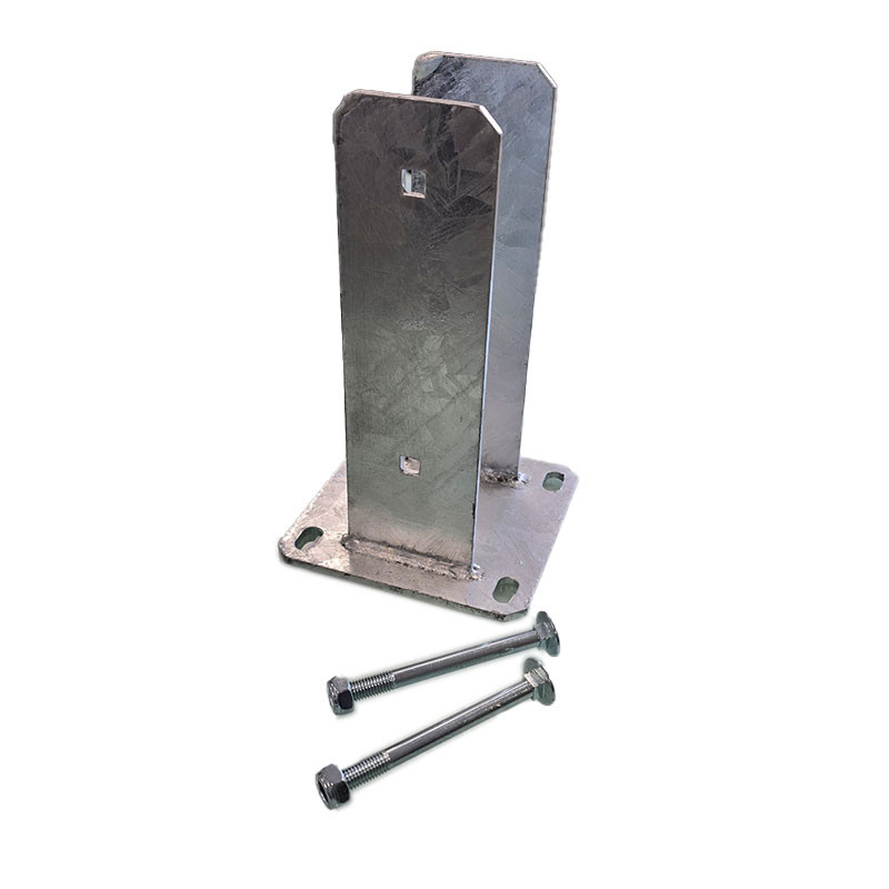 Platine en acier 5mm renforce pour poteau 90x90