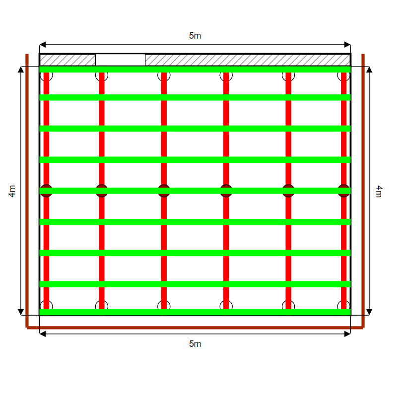 Kit Structure - Largeur 4 m - Axe 50 cm - sans lames -