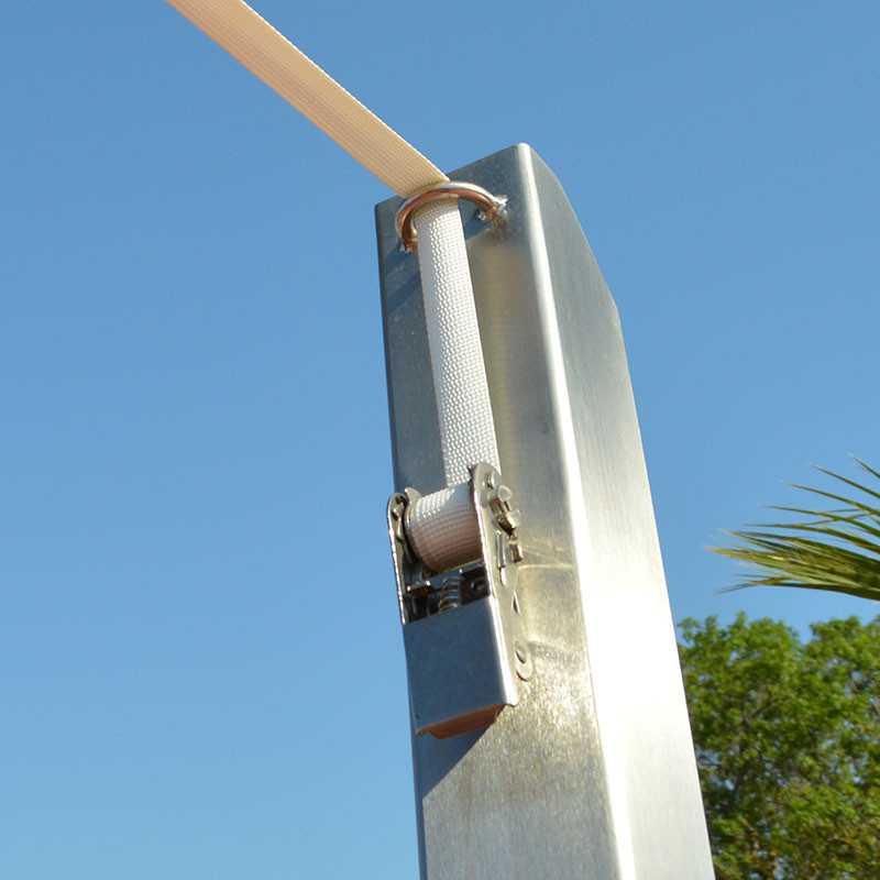 Poteaux inox pour voile d'ombrage Ht 2.20m