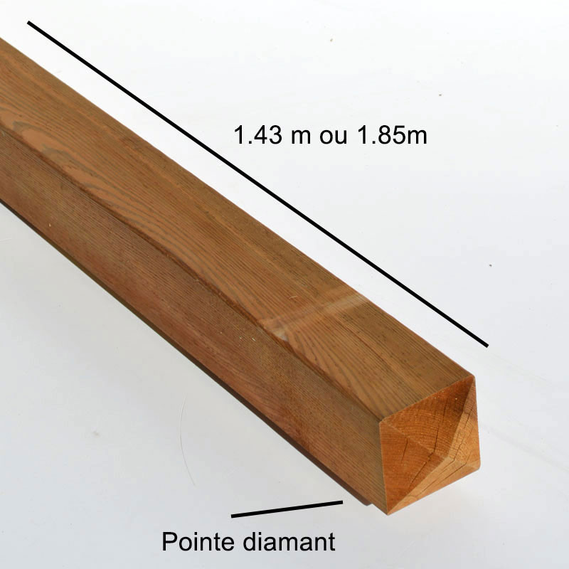 Post 90x90 - Stained CL4 pine - FSC - Planed 4 sides